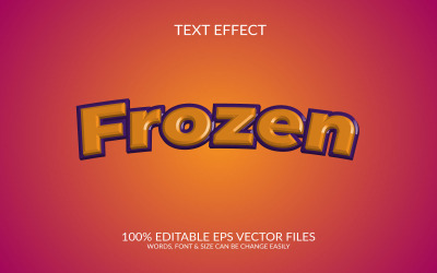 Fryst vektor eps 3d texteffektdesign.
