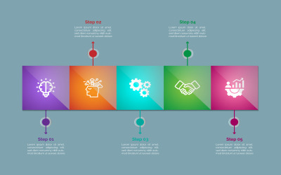 Fyrkantig blank enkel vektor infographic element design.