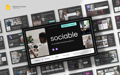 Gesellig – Google Slides-Vorlage für Social-Media-Marketing