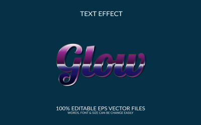 Glöd föränderlig vektor text effekt design.