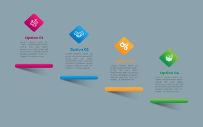 4 Option Vektor-EPS-Statistik-Infografik-Elementvorlage.