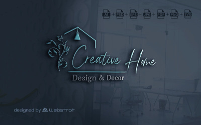 Kreatywny dom - szablon logo sprzętu AGD