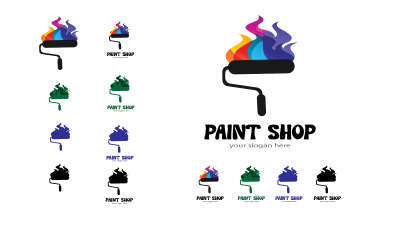 Логотип покрасочного цеха Логотип Paint Home