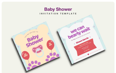 Playful Baby Shower Invitation Square