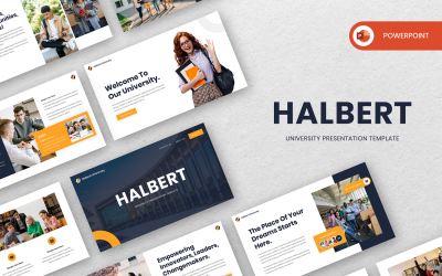 Halbert - University PowerPoint šablony