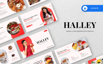 Halley — szablon prezentacji dotyczącej piekarni i ciast