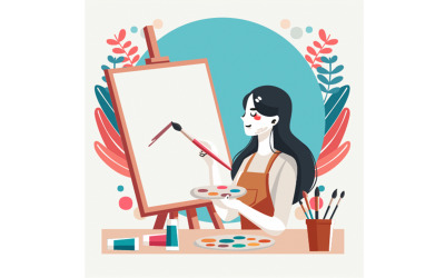 Плоская иллюстрация Всемирного дня искусства