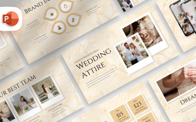 PowerPoint-Vorlage für luxuriöse Hochzeitskleidung