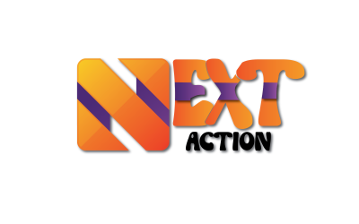 Volgende actie Logo N brief Logo voor iedereen beginnen met volgende