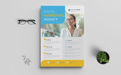 Modèle de conception de flyer d&amp;#39;agence de marketing numérique 02