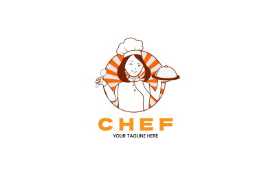 Modello creativo di logo per ristorante e cibo