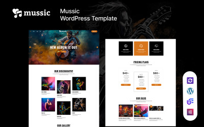 Musik - Musik WordPress Elementor-tema