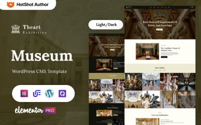 Theart - galeria sztuki i muzeum Motyw WordPress Elementor