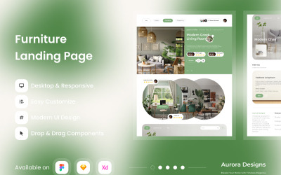 Aurora Designs - Nábytek Landing Page V2