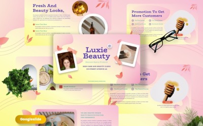 Luxie – szablon slajdu Google dotyczący produktów kosmetycznych