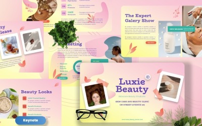 Luxie – Szépségápolási termékek Keynote sablon