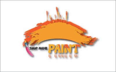 Modelo de logotipo de pintura de loja para oficina de pintura