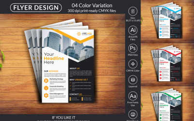 Ontwerpsjabloon bedrijfsflyer V03