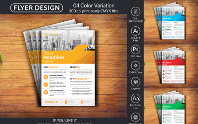 Professionele flyer ontwerpsjabloon V01