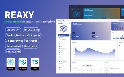 Reaxy – шаблон адміністратора React Material Design