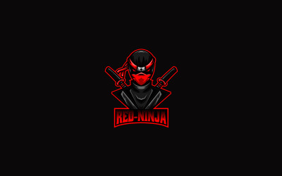 Red Ninja E-Sport e logo sportivo