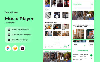 SoundScape - Music Player Landing Page V2