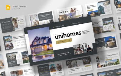 Unihomes - Modèle de diapositives Google pour les entreprises immobilières