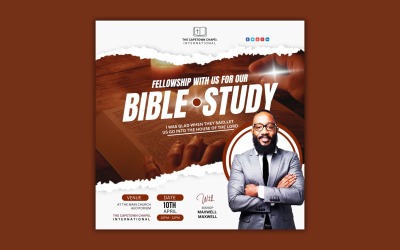 Modelo de tela de estudo bíblico