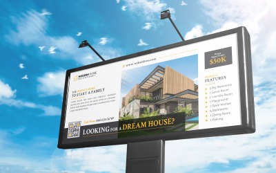Real Estate Billboard, Simple Real Estate Outdoor Billboard Template