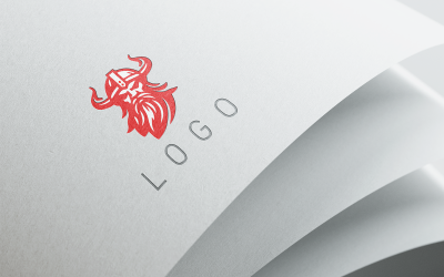 Elegante logotipo Viking design simples-pictórico-06-24