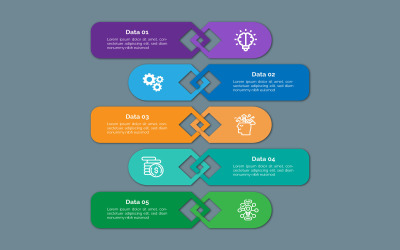Fyrkantig stil affärsinformationsdatamall.