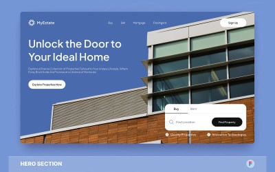 MyEstate - Real Estate Hero Section Figma Template