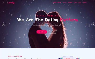 Šablona vstupní stránky Lovely Dating &amp;amp; Love HTML5
