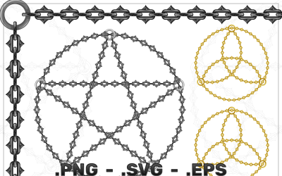 Vector Design Of Figures With Chains
