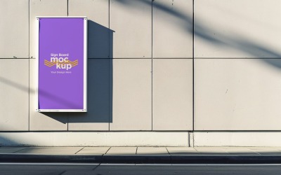 Signage Mockup on Building Wall 09