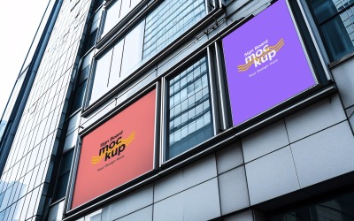 Signage Mockup on Building Wall 12