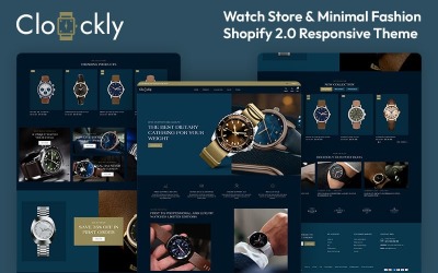 Clockly – Smart Watch Store és Minimal Fashion Shopify 2.0 reszponzív téma