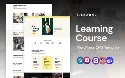 E-Learn - Cursos de aprendizaje en línea Tema de WordPress Elementor