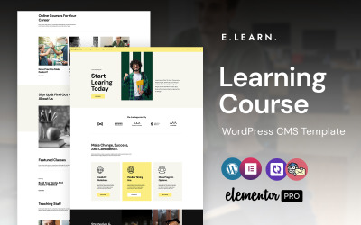 E-Learn — kursy edukacyjne online Motyw WordPress Elementor