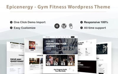 Epicenergy - Fitness és edzőterem Elementor WordPress téma