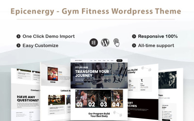 Epicenergy - Fitness ve Spor Salonu Elementor WordPress Teması