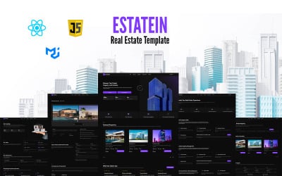 Estatein - ReactJS Real Estate målsidesmall