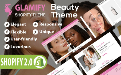 Glamify — motyw Shopify z branży kosmetycznej i kosmetycznej