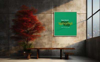 Sign Board Mockup on Building Wall 149
