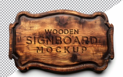 Vintage Wooden Signage Mockup Template 04