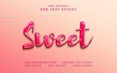 Dolce effetto di testo modificabile