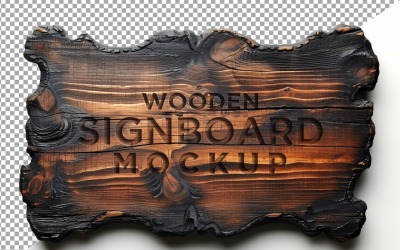 Vintage Wooden Signboard Mockup 41