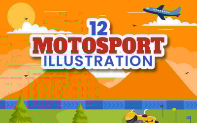 12 Ilustração de Motosport de Corrida