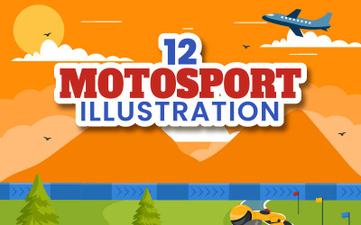 12 Závodní Motosport Ilustrace