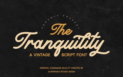 Tranquility - Vintage Script
